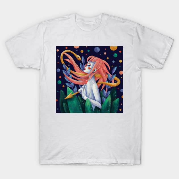 Snake through the heart T-Shirt by Marta’s Reveries